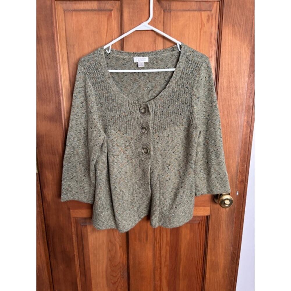 Women’s Christopher Banks Green Waist Length Sweater Size Medium